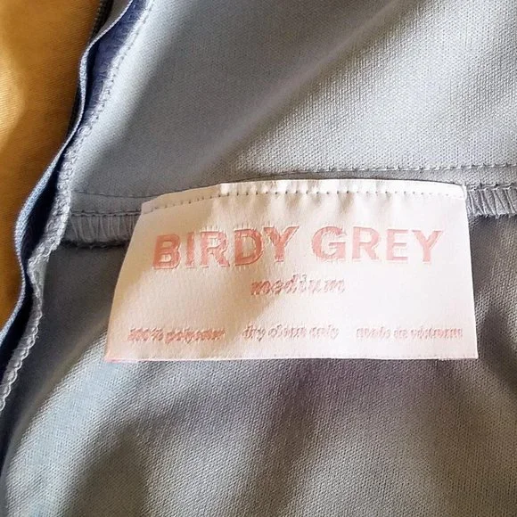 Birdy Grey Jules Full Length Chiffon Bridesmaid Dress in Dusty Blue - Picture 5 of 9